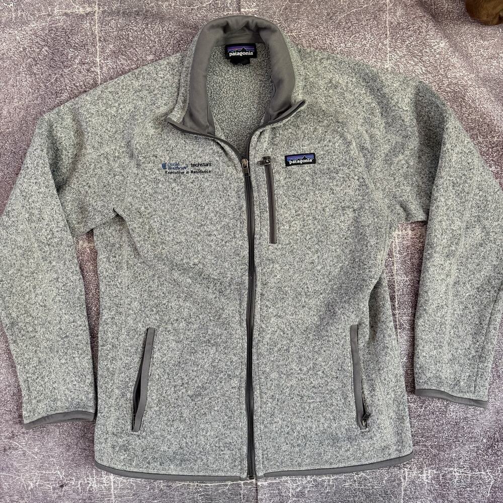 Men's Patagonia Heather Gray Stonewash Better Sweater Fleece Zip Up Jacket Sz M - Picture 1 of 3